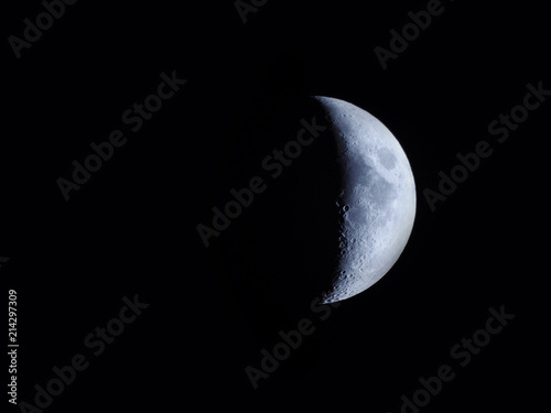 First Phase of Waxing Moon Crescent