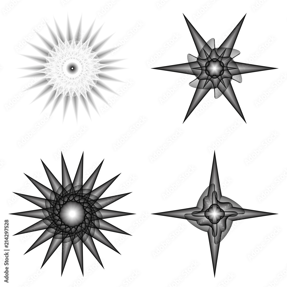 Fototapeta premium Geometric pattern icon star astrology pentagram symbol