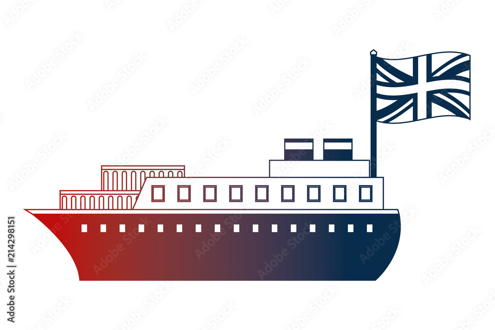 container ship boat transport english flag