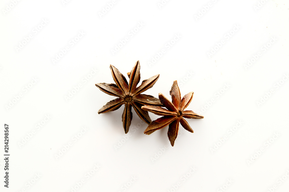 Star Anise in white background Star Anise in white background
