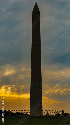 Shadowed Washington Memorial