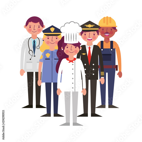 group people worker professionals occupation labor day