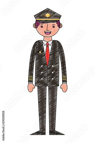 commercial airplane pilot in uniform