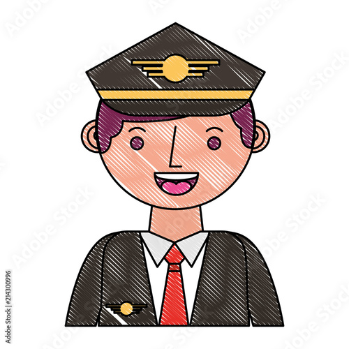 commercial airplane pilot in uniform