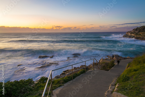 Canvas Print Sunrise at Bondi beach, Sydney Australia