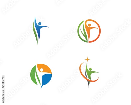 Healthy Life people Logo template