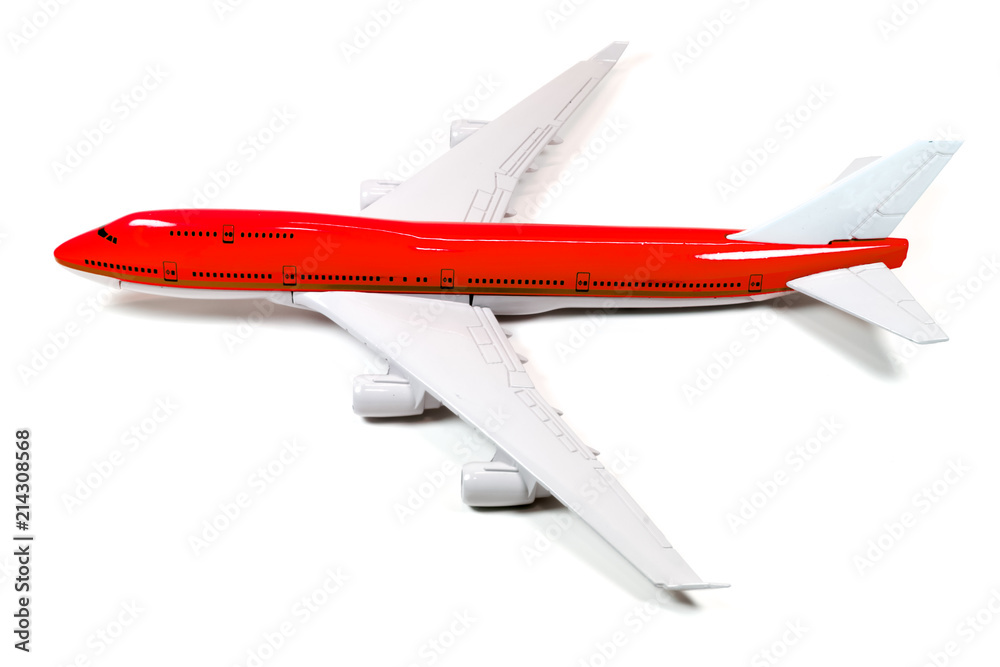 avion quadriréacteurs rouge 