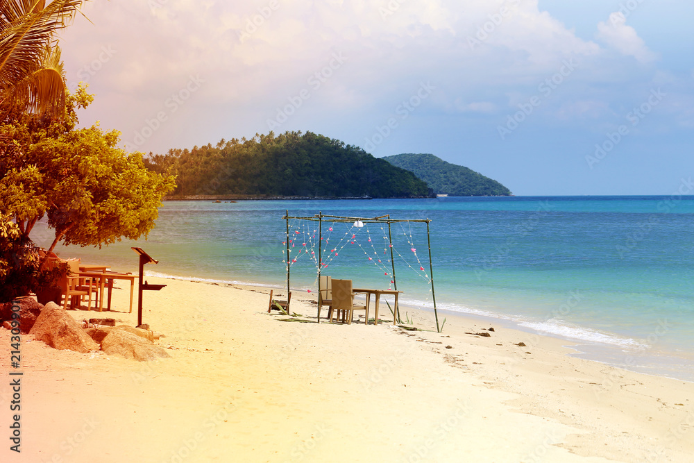 Photo landscape tropics wonderful beach paradise Photo landscape tropics wonderful beach paradise