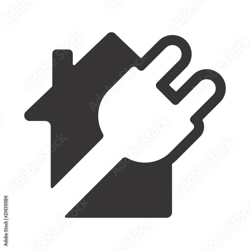 Electric logo. Power icon. Plug in symbol. Vector eps 08.