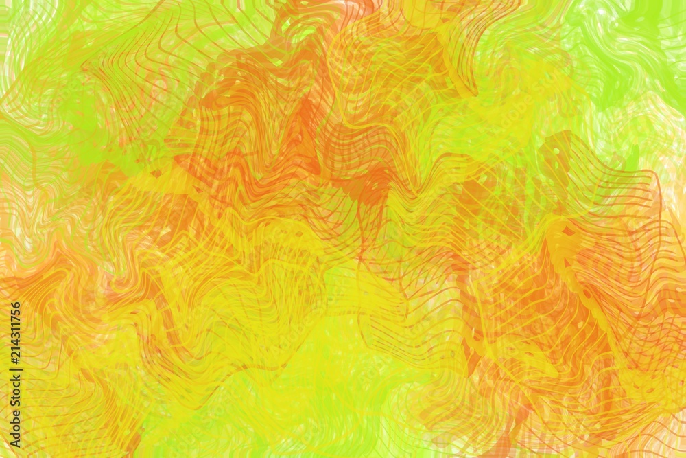 Abstract swirl wet paint and lines colorful magical mix background