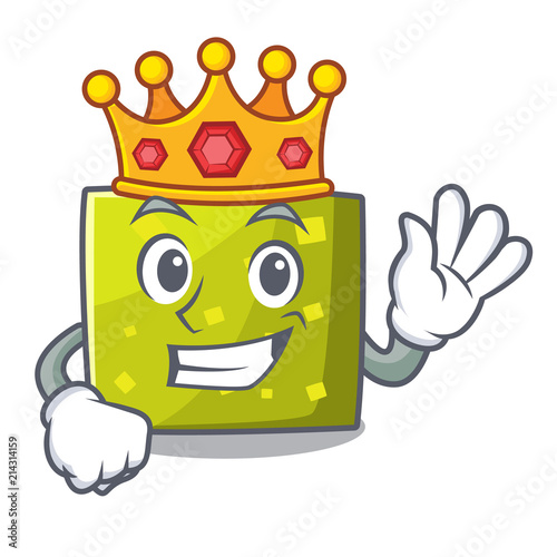 King square mascot cartoon style