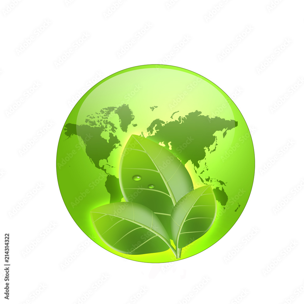 エコロジー エコ 自然環境 地球温暖化 自然破壊 エコ背景 Stock イラスト Adobe Stock