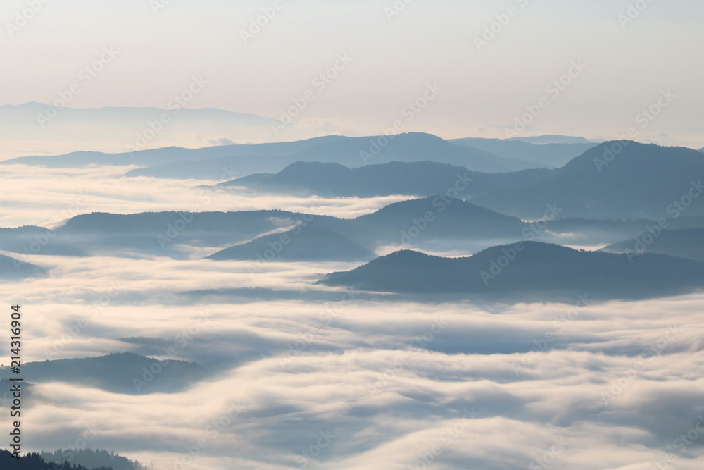 Foggy day in mountain