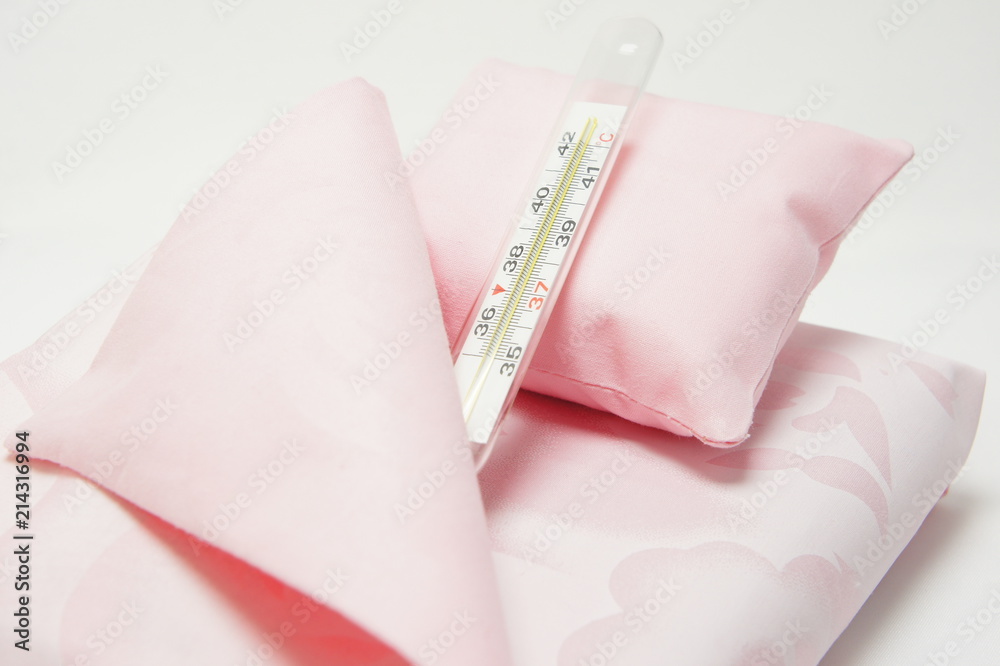 Cold. Thermometer in bed. Cold. Thermometer in bed.