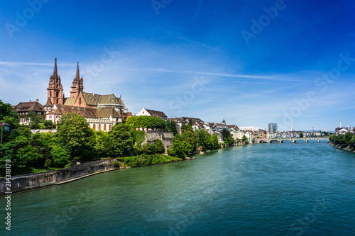 Rhine river in Basel, Switzerland