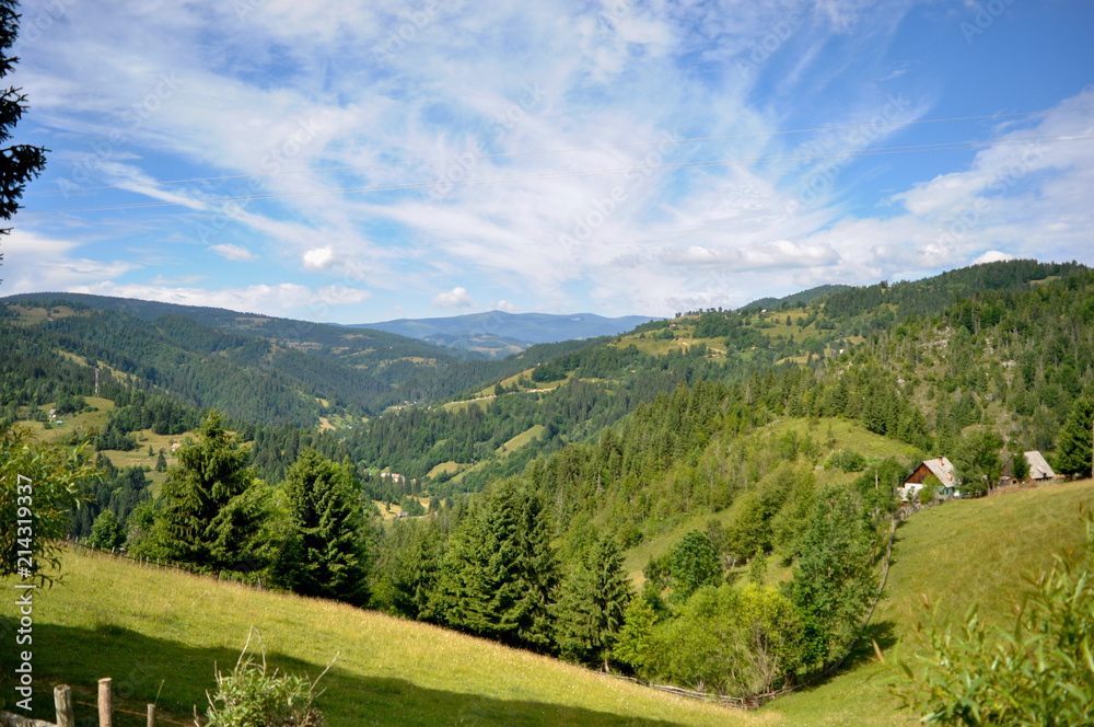 Naklejka premium landscape on mountains