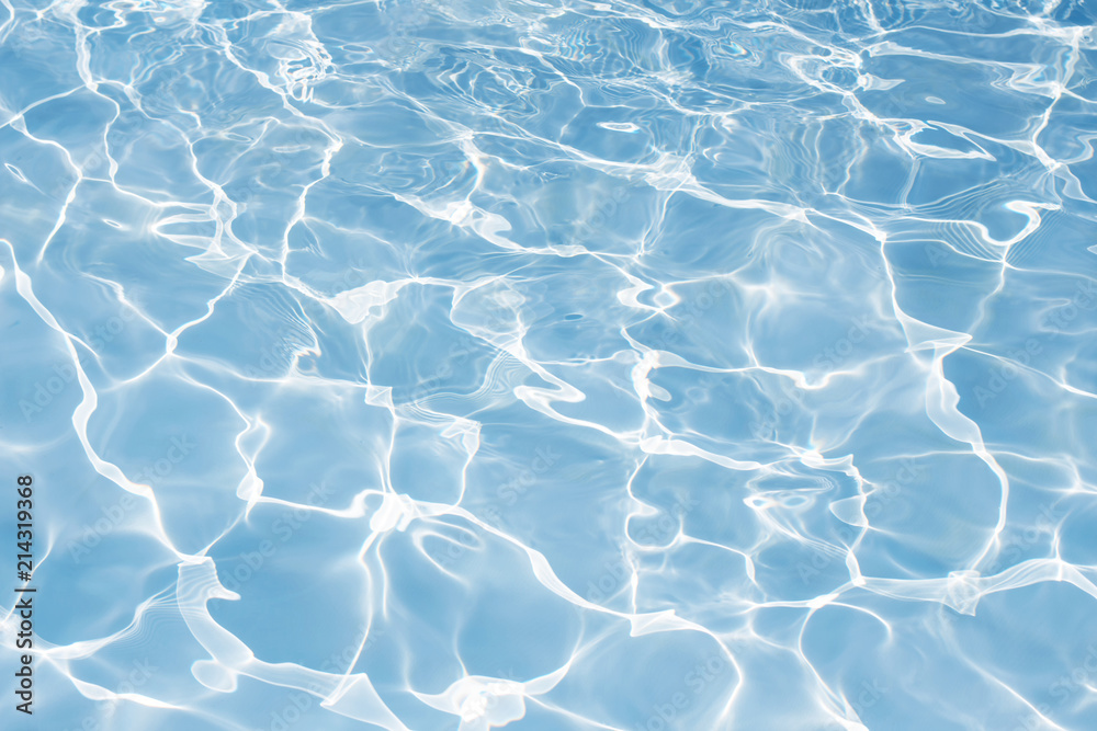 Fototapeta premium Texture of water in swimming pool for background