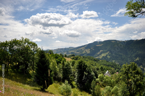 landscape on mountains