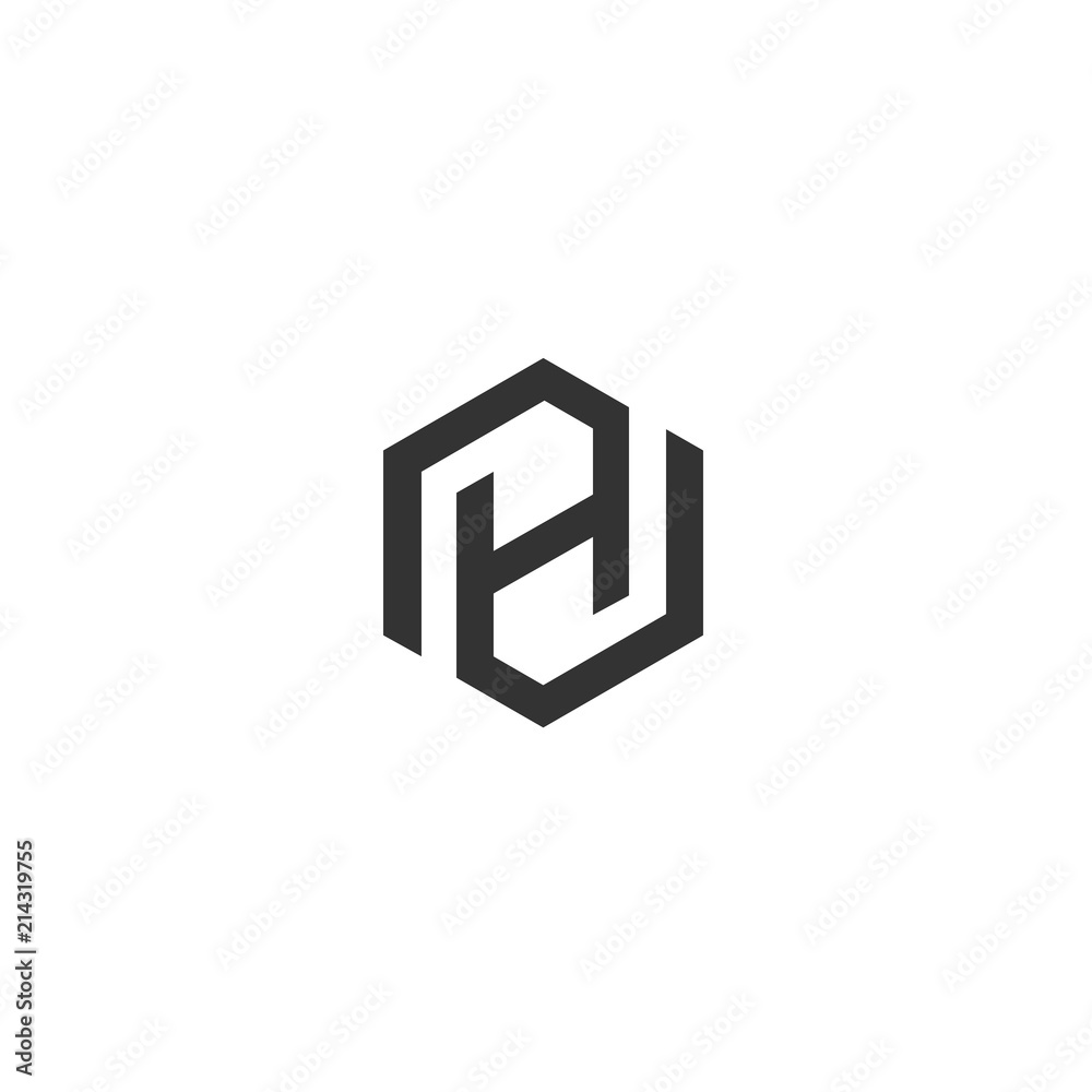 Letter H in Hexagon Logo Vector Letter H in Hexagon Logo Vector
