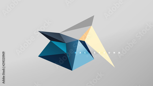 Abstract background - geometric origami style shape composition  triangular low poly design concept. Colorful trendy minimalistic illustration