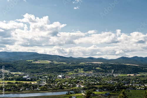 Blick über Baie-Saint-Paul, St.-Lorenz-Strom, Provinz Québec, Kanada, Nordamerika