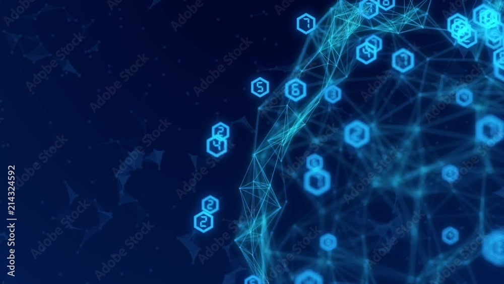 Abstract Network connection concept creative motion graphic background with hacker code running Abstract Network connection concept creative motion graphic background with hacker code running