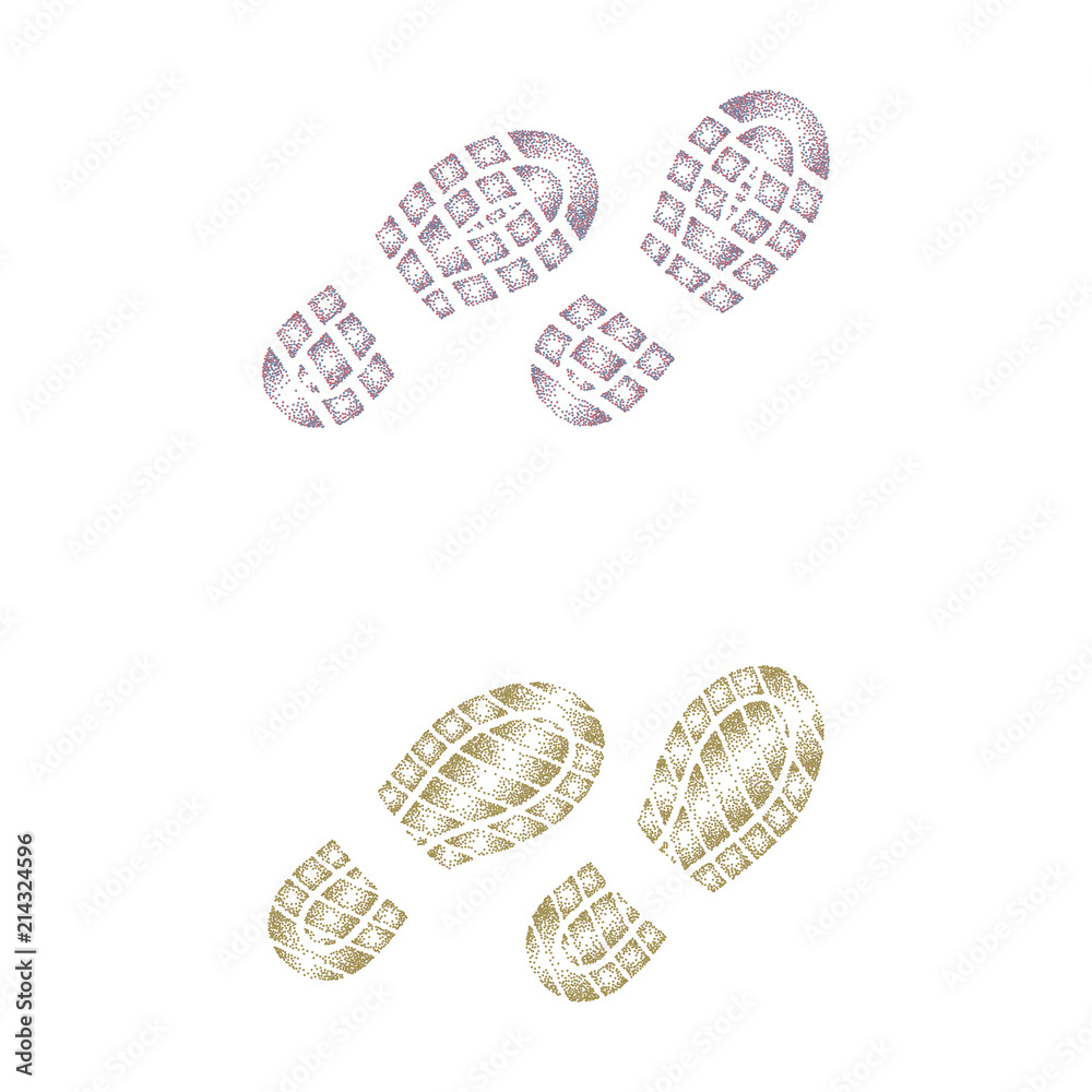 Two color dotted shoes print Two color dotted shoes print