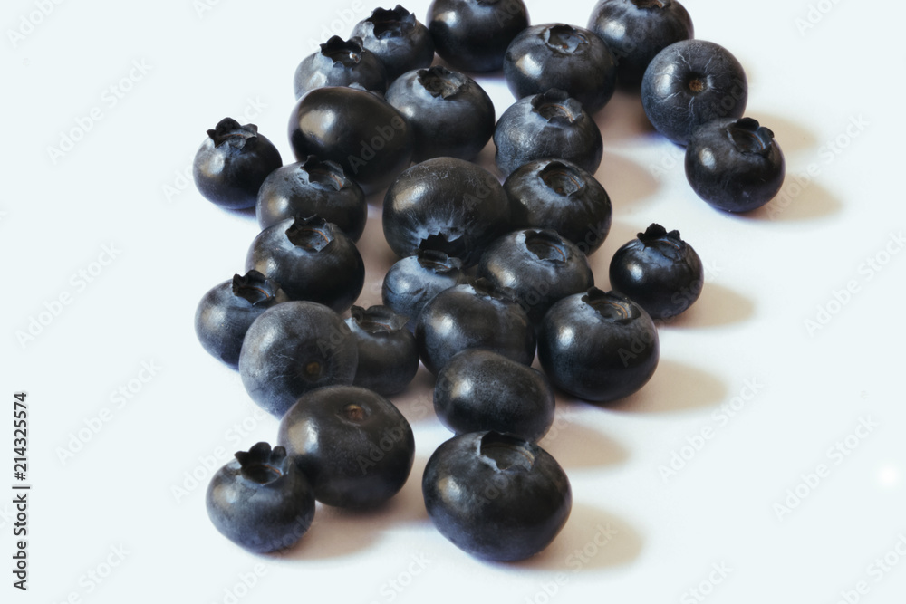 Bilberries on a white background