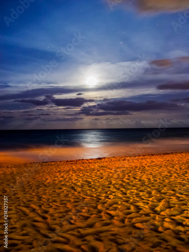 Midnight Florida Beach Moonscape