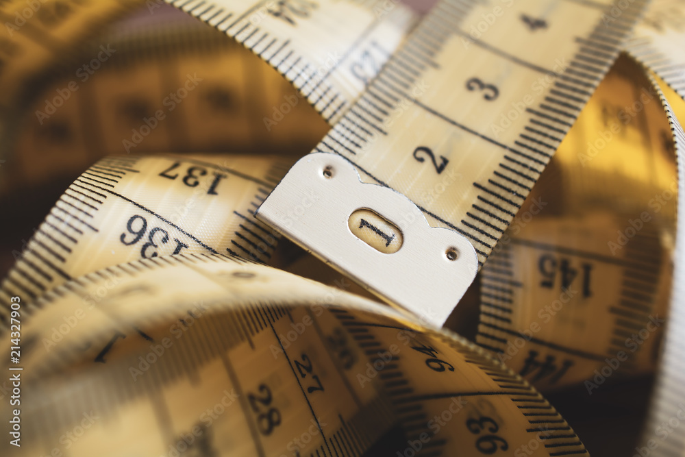 Macro Of A Loose Messed Up Measuring Tape Macro Of A Loose Messed Up Measuring Tape