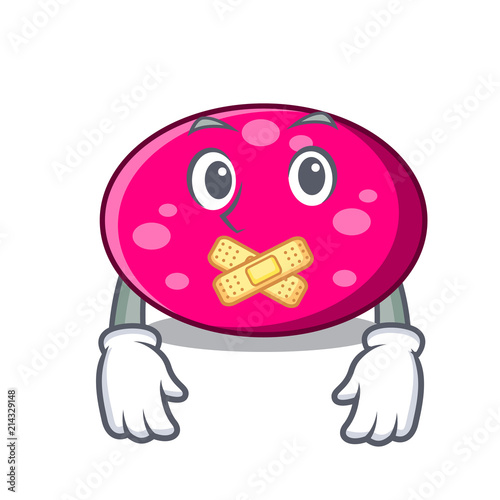 Silent ellipse mascot cartoon style