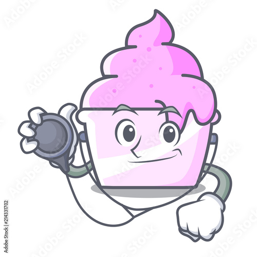 Doctor ice cream paper cup character cartoon