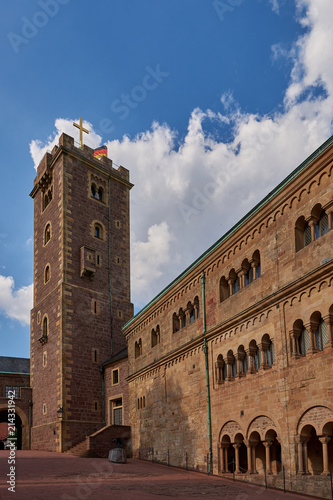 Wartburg Castle, Germany. View of the central part of the castle