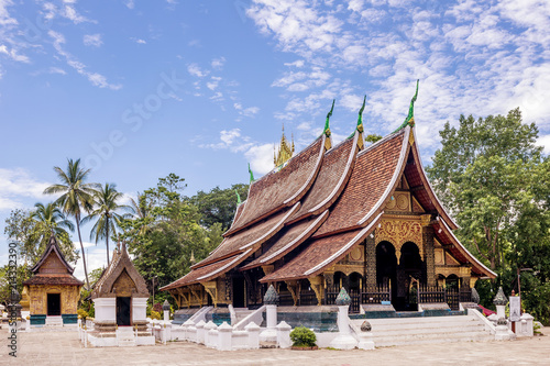 Beautiful view of the Wat Xieng Thong buddhist temple, Luang Prabang, Laos, Asia