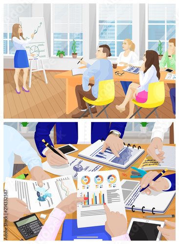 Business Meeting Collection Vector Illustration