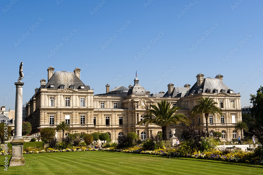 Palais du Luxembourg, Sitz des französischen Senats, im Jardin du Luxembourg, Paris, Ile de France, Frankreich
