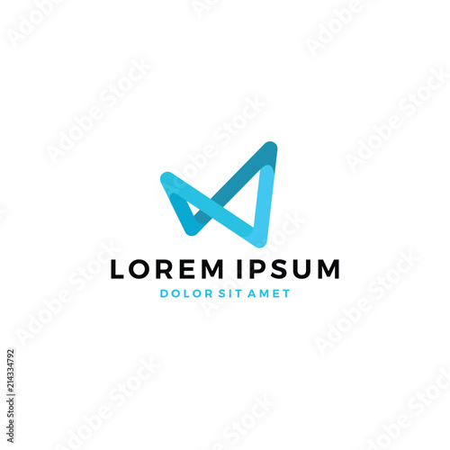 infinity mobius logo template vector icon illustration