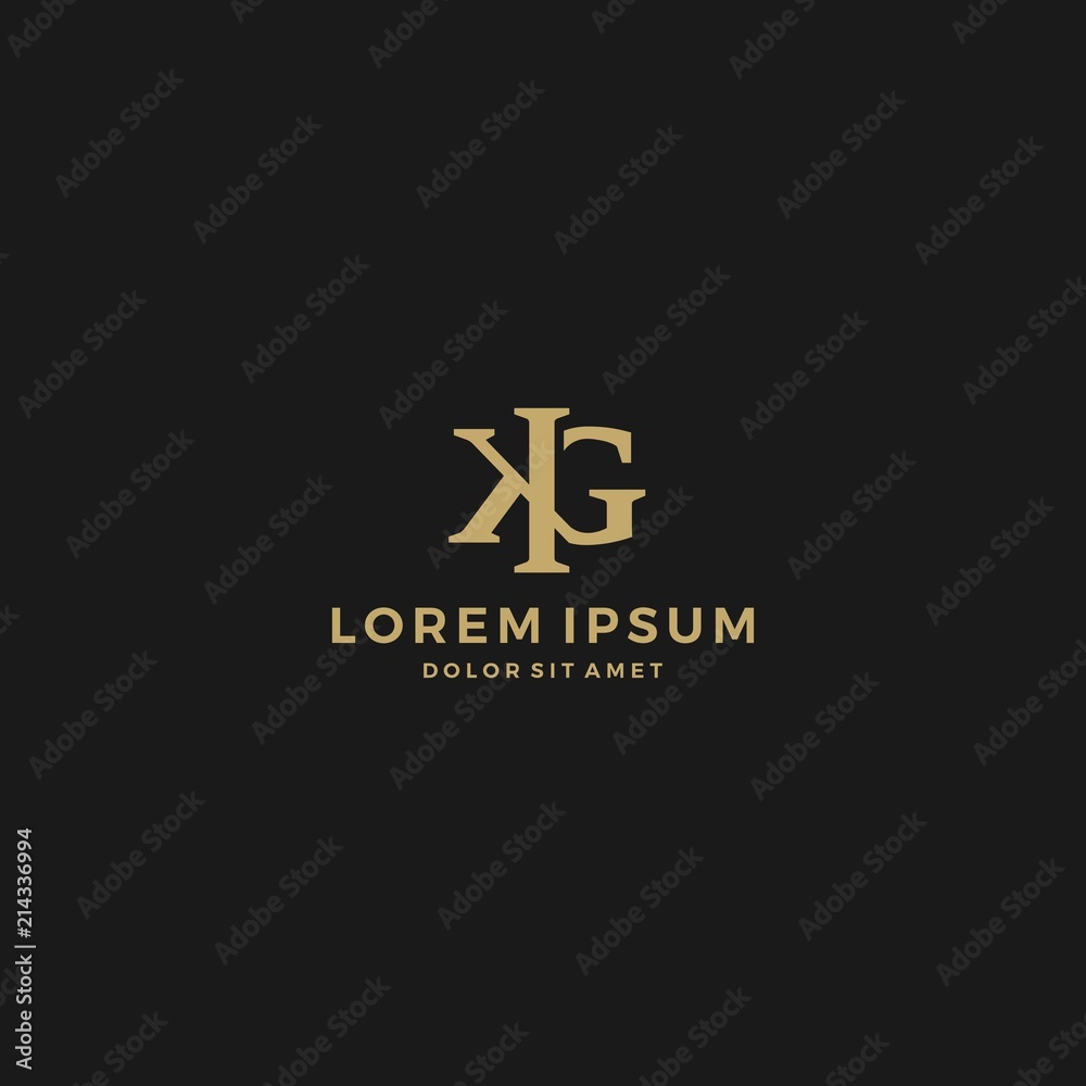 KG letter monogram initial logo template vector icon KG letter monogram initial logo template vector icon