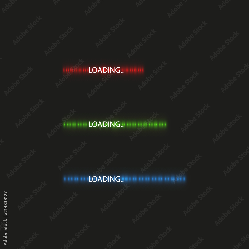 Progress loading bar with lighting. Concept technology. Vector illustration Progress loading bar with lighting. Concept technology. Vector illustration
