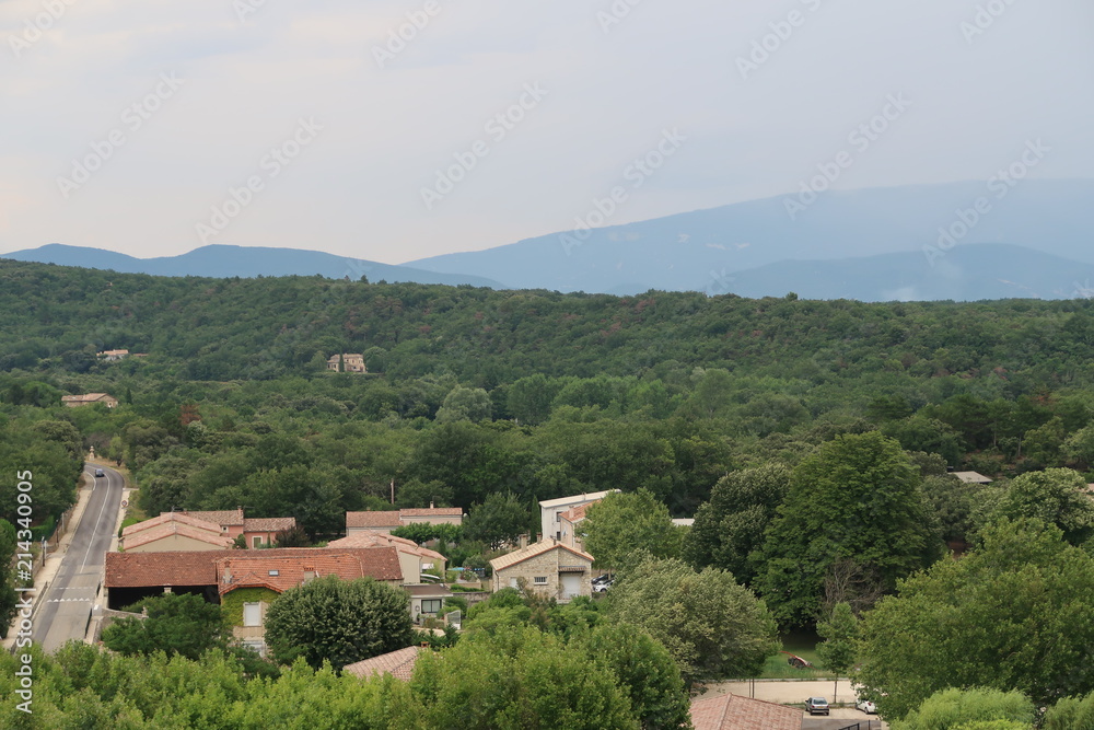 The village of Grignan and its surrounding area