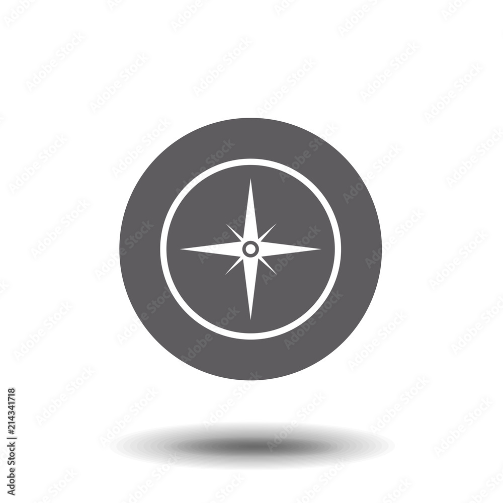Compass Icon Vector. Simple flat symbol. Perfect Black pictogram illustration on white background. Compass Icon Vector. Simple flat symbol. Perfect Black pictogram illustration on white background.