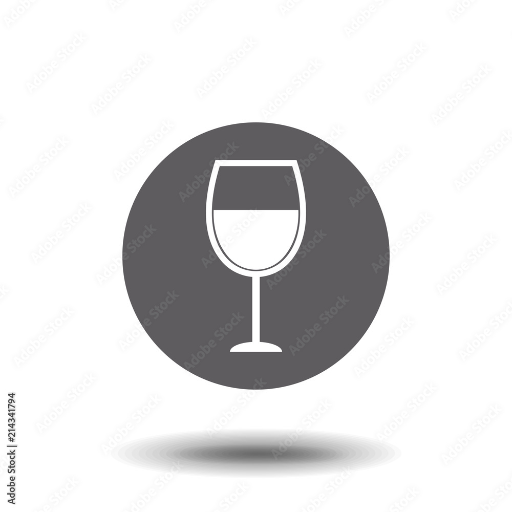 The wineglass icon. Goblet symbol. Flat Vector illustration The wineglass icon. Goblet symbol. Flat Vector illustration
