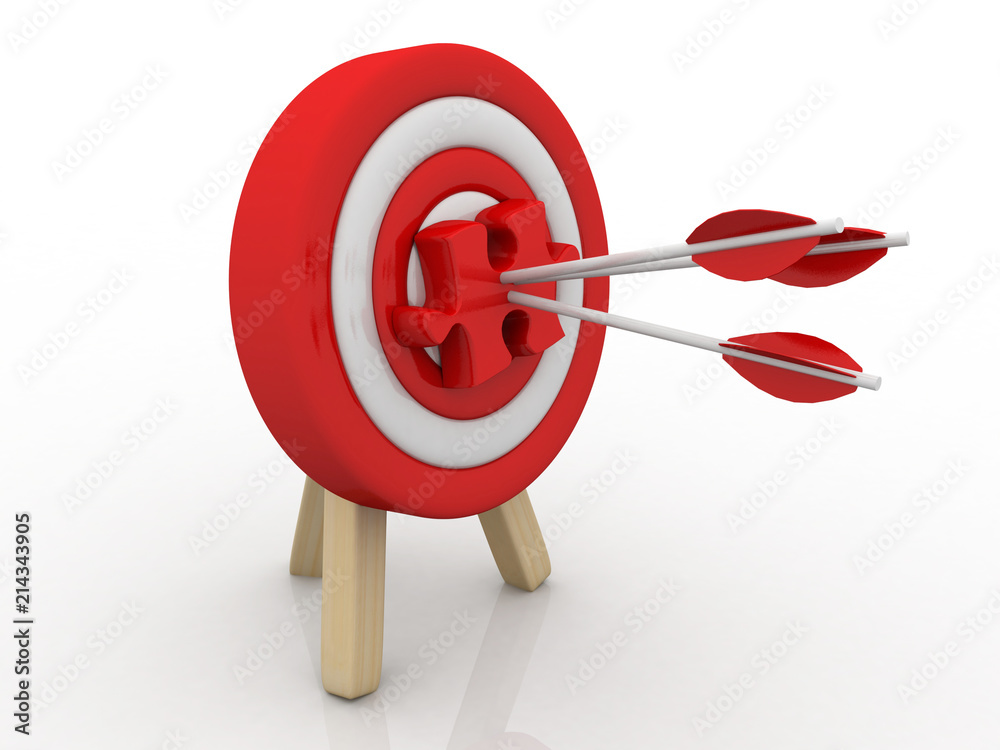 3d illustration target arrows puzzle
3d illustration target arrows puzzle