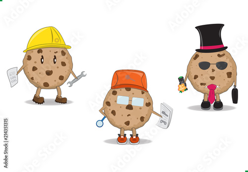Cartoons cookies type for computer