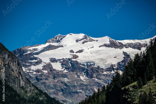 Panoramic view of an alpine valley