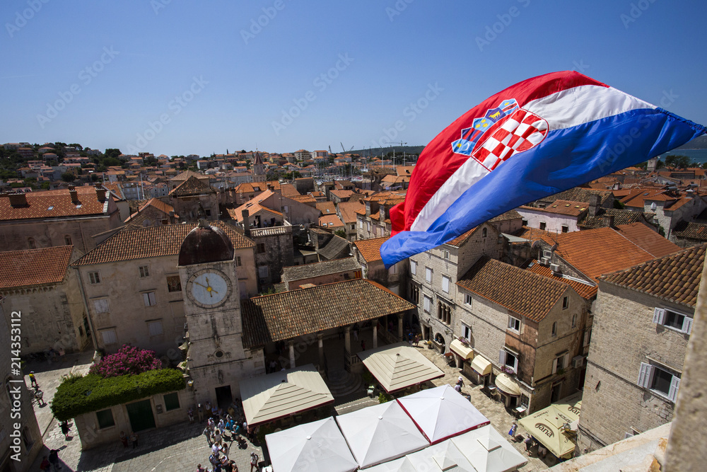 Fototapeta premium Trogir city view from Trogir cathedral tower