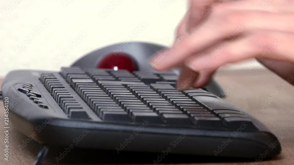 Teenage girl typing on keyboard, close up shot of hands only. Teenage girl typing on keyboard, close up shot of hands only.