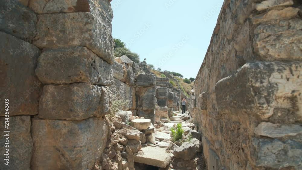 The ancient Greek ruins with remains in Turkey The ancient Greek ruins with remains in Turkey