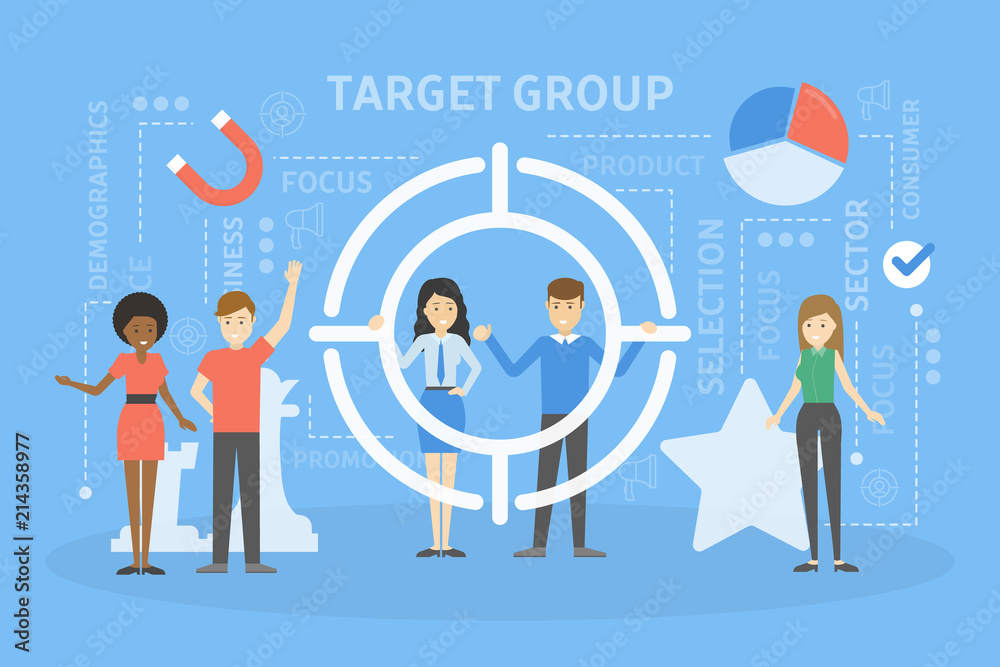 Target group concept illustration Target group concept illustration