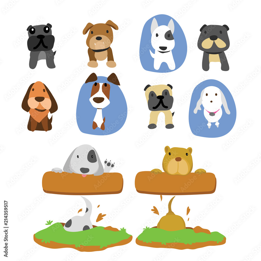 Obraz premium dog character vector design